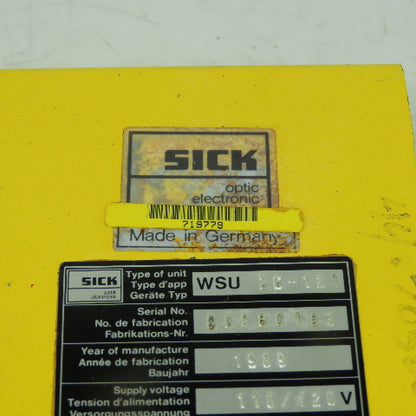 Sick WSU 26121 Photoelectric Sender Unit 120V 5VA 48/62Hz