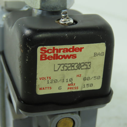 Schrader Bellows L7352830253 Solenoid Valve 120VAC 150PSI 6W