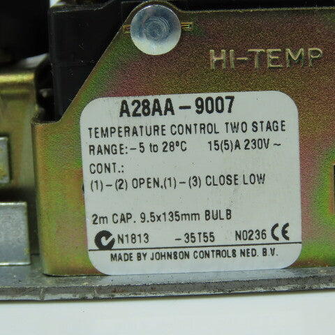 Johnson Controls A28AA-9007 Two Stage Temperature Control Switch -5 To 28°C 230