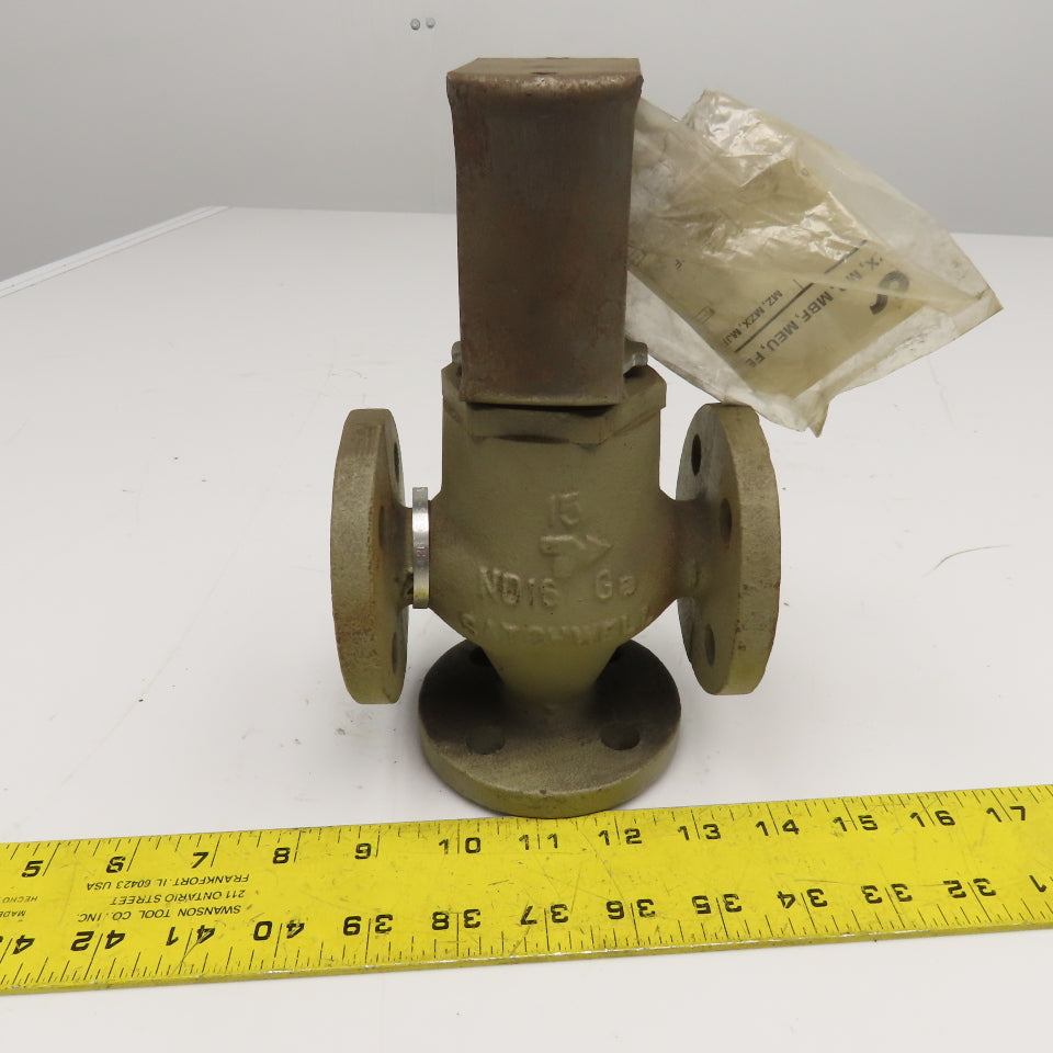 Satchwell ND16 MJF3426 15mm Flange 3 Port Seat Valve
