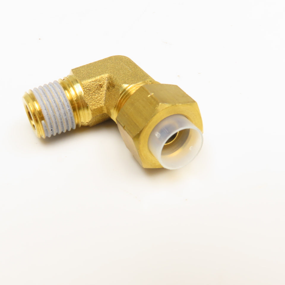 10mm OD x 6.5mm ID Tube Compression Elbow 1/4" NPT 90°