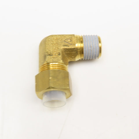 10mm OD x 6.5mm ID Tube Compression Elbow 1/4" NPT 90°