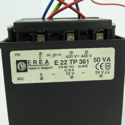 Erea E22TP361 50VA Transformer Pri 400-440V Sec 12-24V 2A From TMS 2000 Dryer