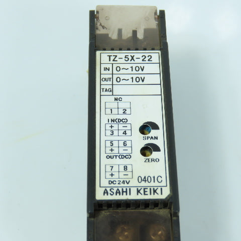 Asahi Keiki TZ-5X-22 Isolator Transmitter Terminal 0-10V In 0-10V Out