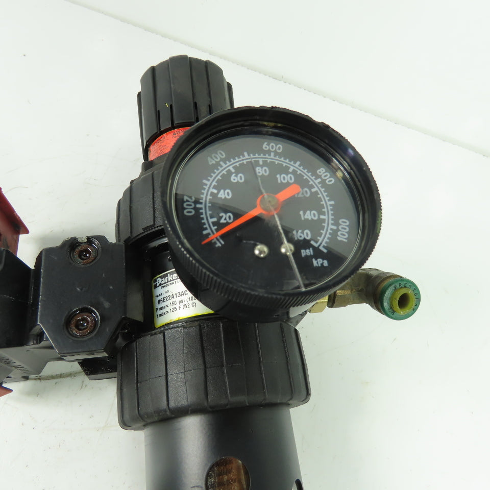 Parker 06E22A13AC Pneumatic Filter Regulator 150PSI 3/8" NPT