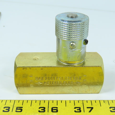 Parker PF600B ParTrol 3/8" Inline Flow Control Valve 138 Bar 2000PSI