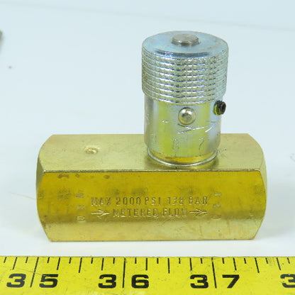 Parker PF600B ParTrol 3/8" Inline Flow Control Valve 138 Bar 2000PSI