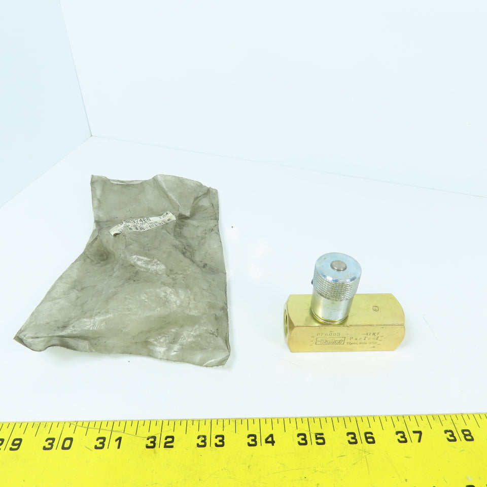 Parker PF600B ParTrol 3/8" Inline Flow Control Valve 138 Bar 2000PSI