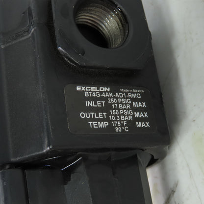 Norgren B74G-4AK-AD1-RMG Pneumatic Filter Regulator 250PSI 1/2" NPT L74M-4AP-QDN