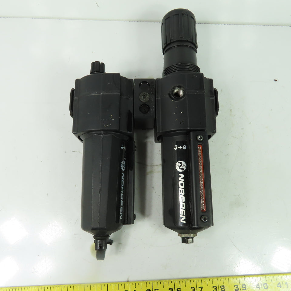 Norgren B74G-4AK-AD1-RMG Pneumatic Filter Regulator 250PSI 1/2" NPT L74M-4AP-QDN