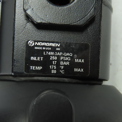 Norgren L74M-3AP-QAQ Micro Fog Lubricator 3/8" NPT 250PSIG