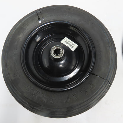 6YC67 16" Wheelbarrow Flat Free Tire OD Lot Of 2 axle size 3/4"