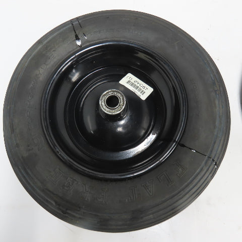 6YC67 16" Wheelbarrow Flat Free Tire OD Lot Of 2 axle size 3/4"