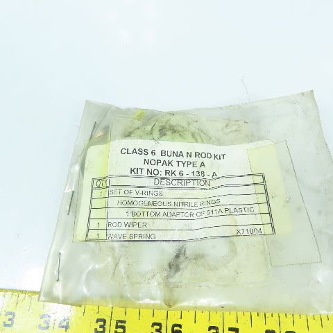 Nopak RK6-138-A Buna N Cylinder Rod Kit Type A