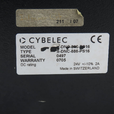 Cybelec S-DNC-886-PS16 Operator Interface Control Station Monitor From Strippet