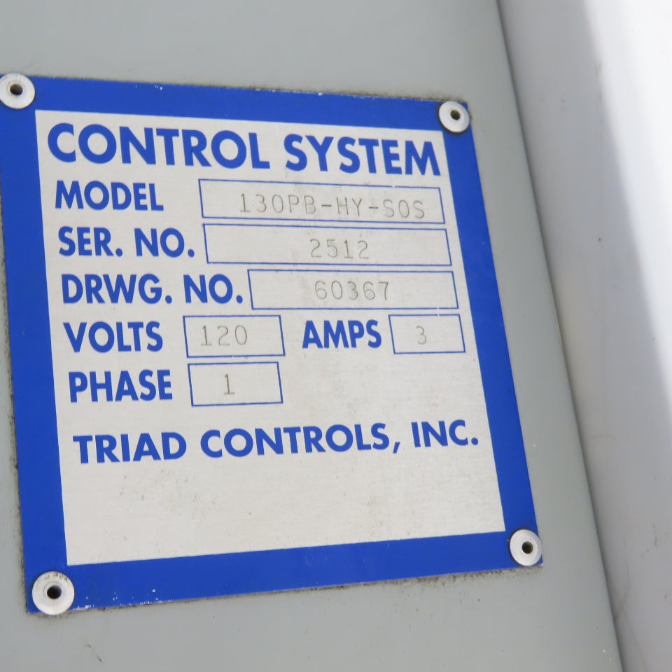 Traid 130PB-HY-S0S Control System Enclosure From Strippet Machine 120V 1Ph 3A