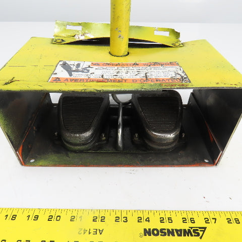 Lipper Twin 632-S Foot Control Pedal Operator Switch Stand E-Stop 125-250VAC 1Ph