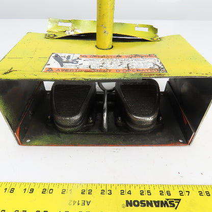Lipper Twin 632-S Foot Control Pedal Operator Switch Stand E-Stop 125-250VAC 1Ph