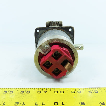 Crouse Hinds AR6642 Arktite 60A 3-Wire 4-Pole Female Plug-In Receptacle 600VAC