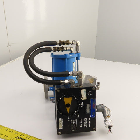Kentrol P-2000 1" Stainless Steel Ball Valve W/ Actuator & Positioner 4-20Ma