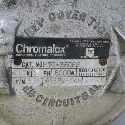 Chromalox N0MT0-360E2 Screw Plug Immersion Heater 480V 3Ph 38" OAL