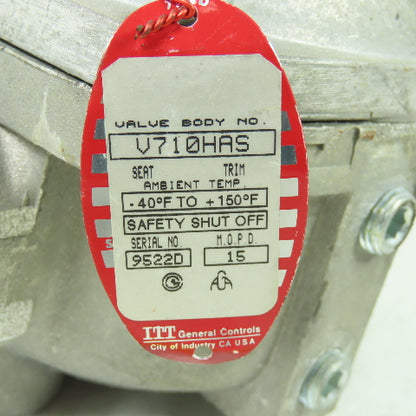 ITT V710HAS 2-Way Valve Body 1-1/2" NPT