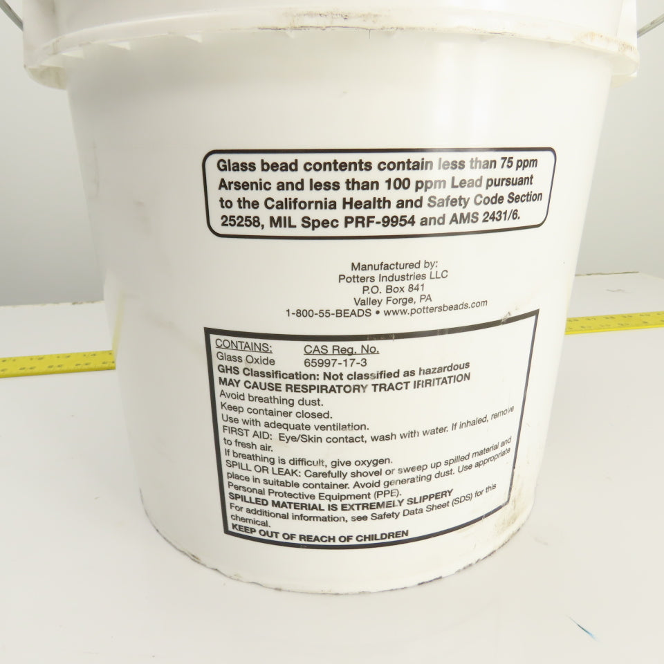 Potters 6ZC14 Ballotini Impact Glass Beads Blast Media 50-70 Mesh 50 Lb. Bucket