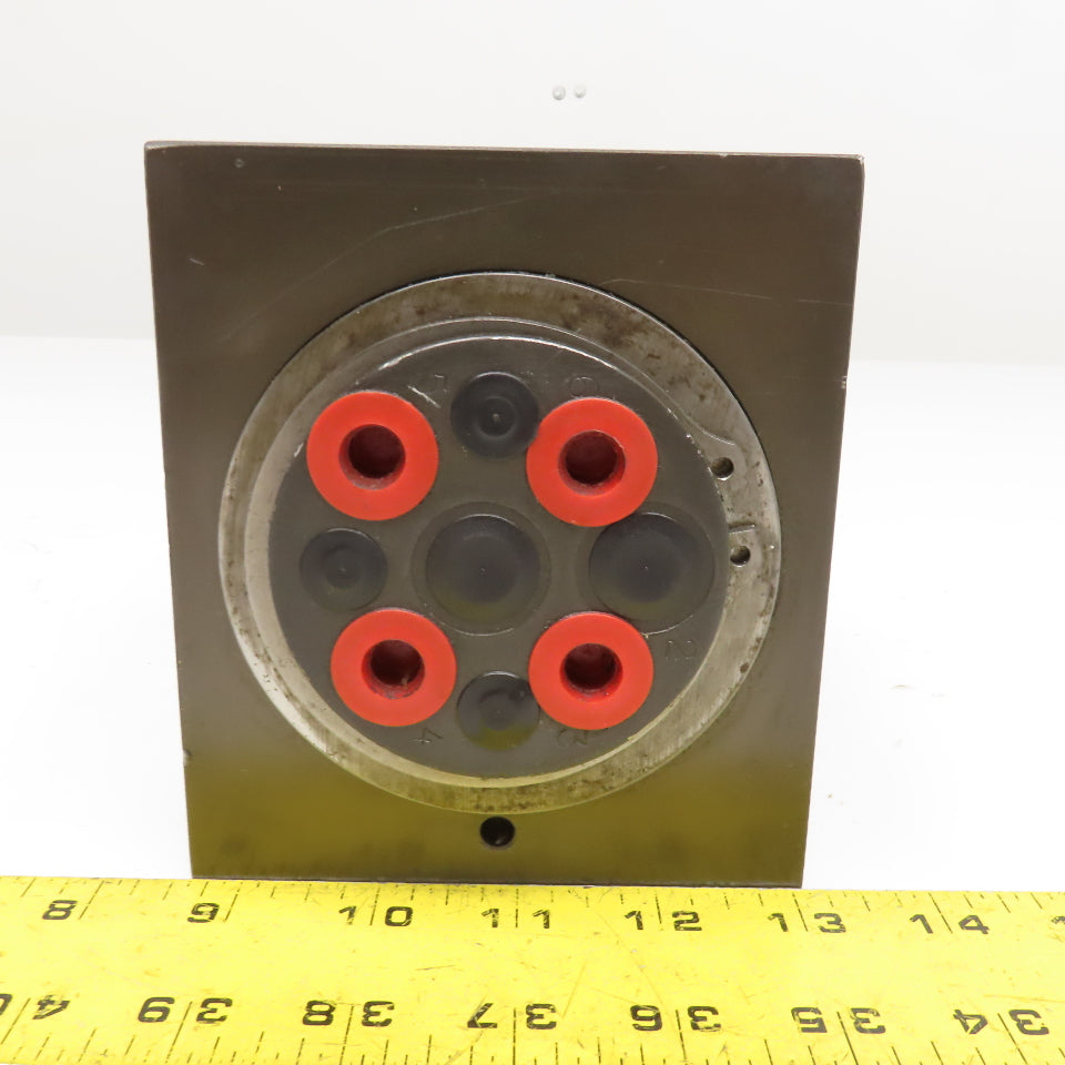 301B2F5A 6 Port Aluminum Hydraulic Rotary Union Manifold Right Angle G1/4