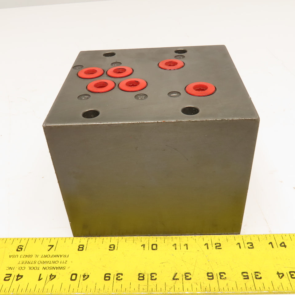 301B2F5A 6 Port Aluminum Hydraulic Rotary Union Manifold Right Angle G1/4