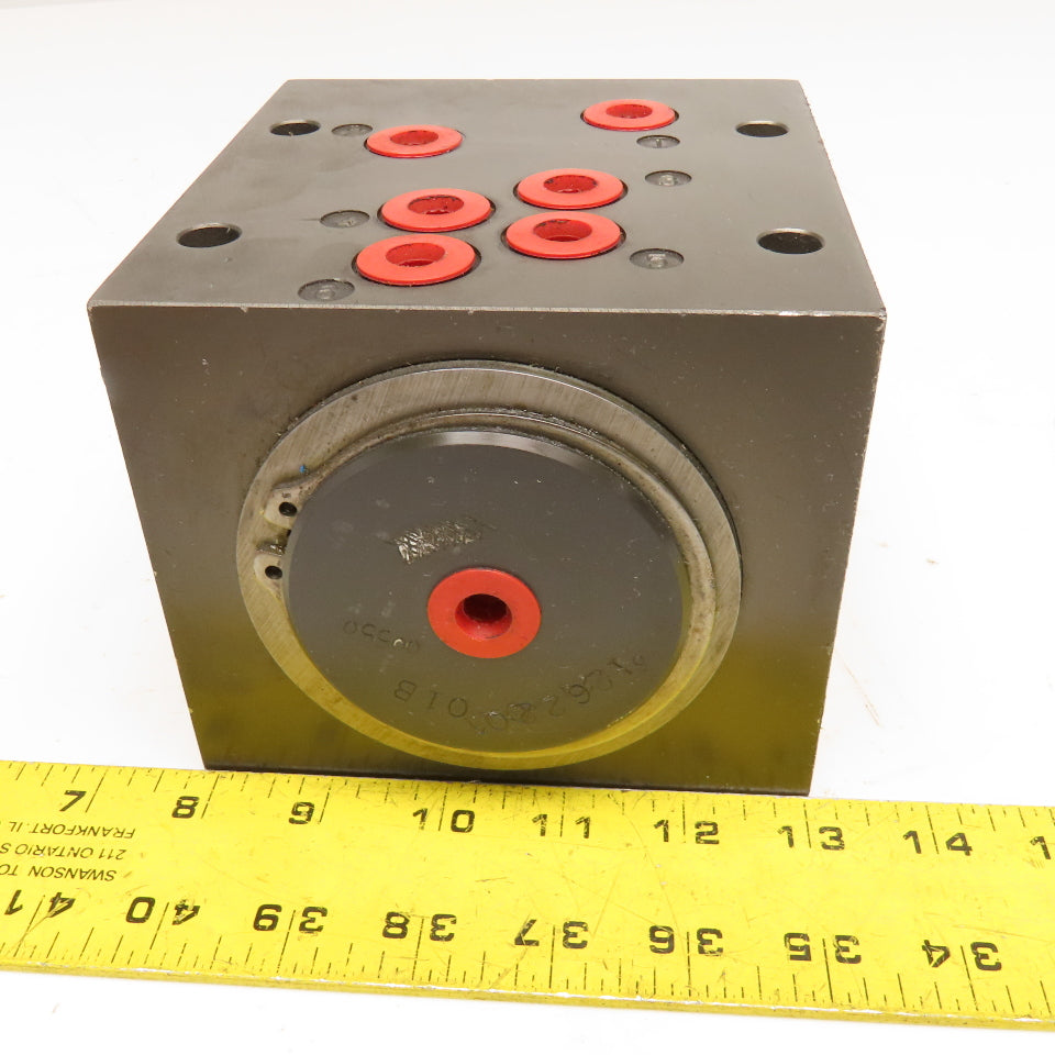 301B2F5A 6 Port Aluminum Hydraulic Rotary Union Manifold Right Angle G1/4