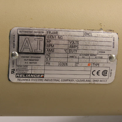 Dayton 4Z010D 30:1 Ratio 1HP Vertical Gear Motor 230/460V 3PH 58RPM W/ Encoder