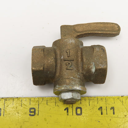 1/2" NPT Bronze Gas Cock Shut Off Valve