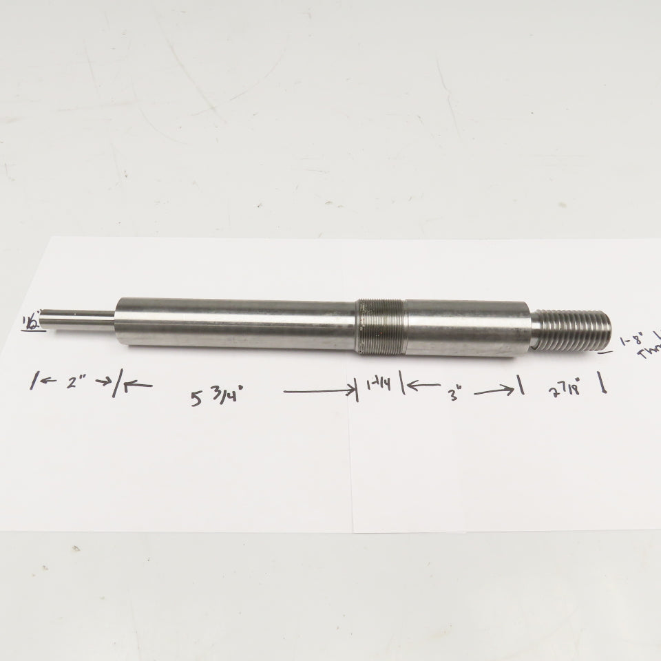 1-3/8" Pump Blower Fan Shaft 1"-8 Left Hand Thread 13-7/8" OAL See Info