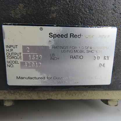 Dayton 4Z017 30:1 Ratio 1HP Vertical Gear Motor 230/460V 58RPM 845H-SJDZ25CMY2