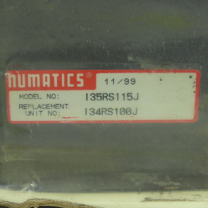 Numatics I35RS115J Solenoid Valve Regulator Replacement No. I24RS100J