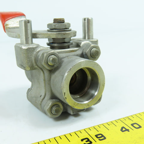 Worchester PT4466GG 1/2" Stainless Steel Socket Ball Valve 1000 CWP 650°F