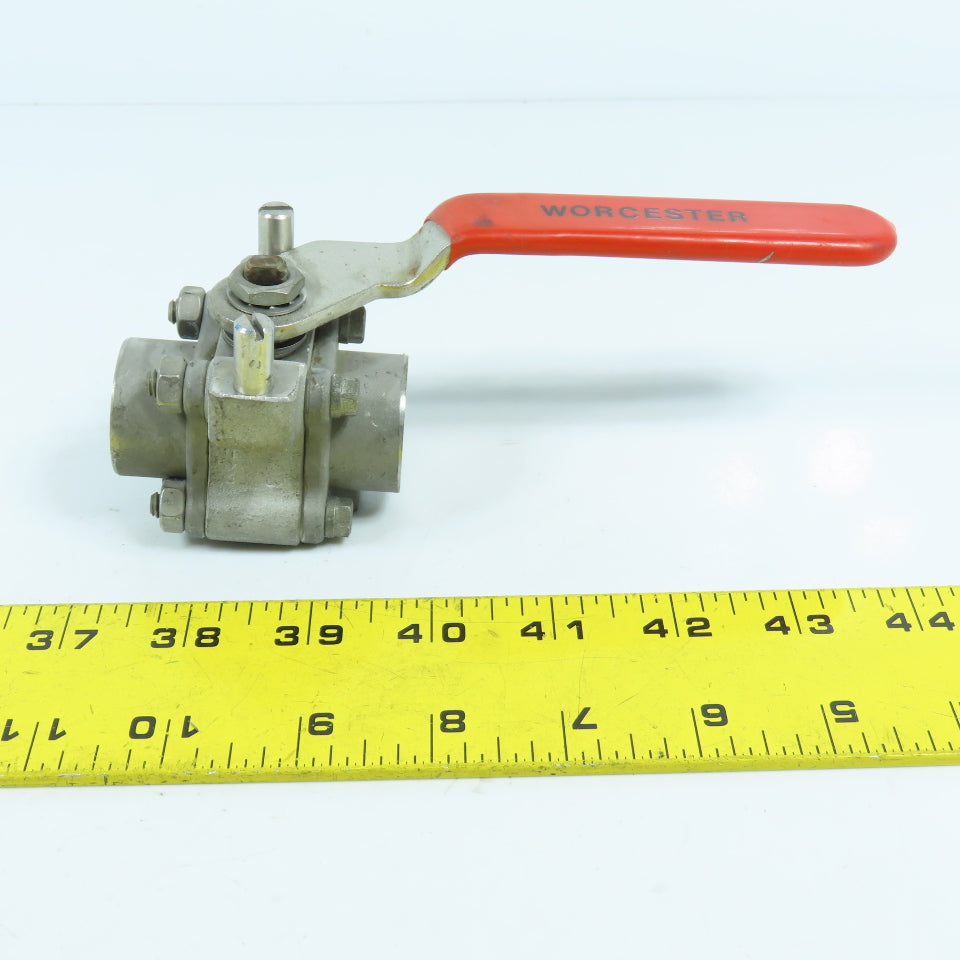 Worchester PT4466GG 1/2" Stainless Steel Socket Ball Valve 1000 CWP 650°F