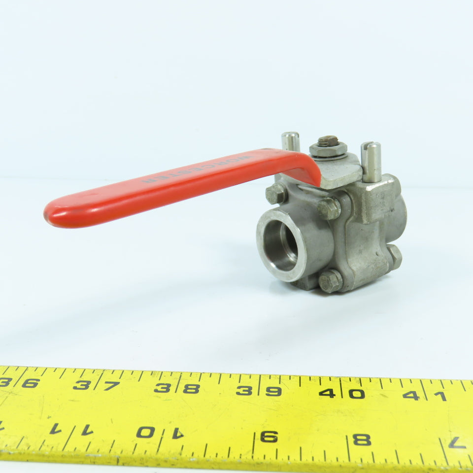 Worchester PT4466GG 1/2" Stainless Steel Socket Ball Valve 1000 CWP 650°F