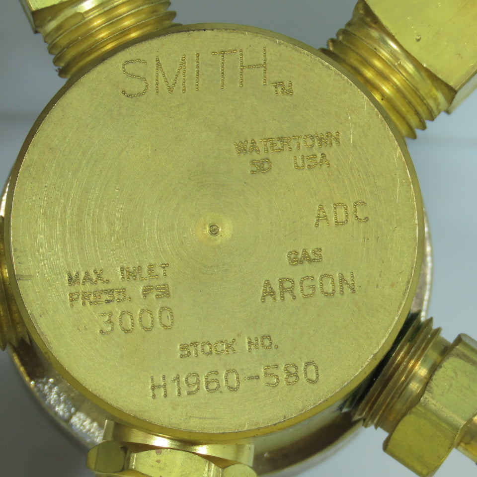 Smith H1960-580 Single Stage Gas Pressure Regulator W/ Gauges 3000PSIG Max In