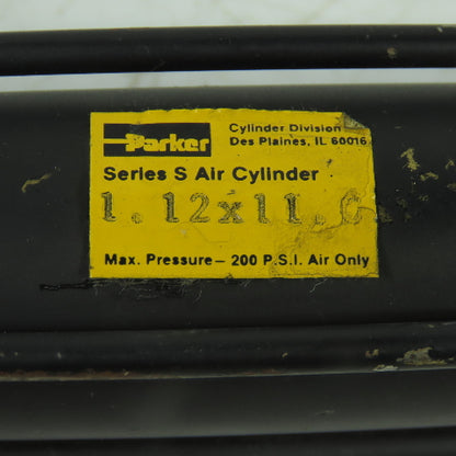 Parker 1.12x11.0 Double Acting Pneumatic Air Cylinder 1.12" Bore 11" Stroke