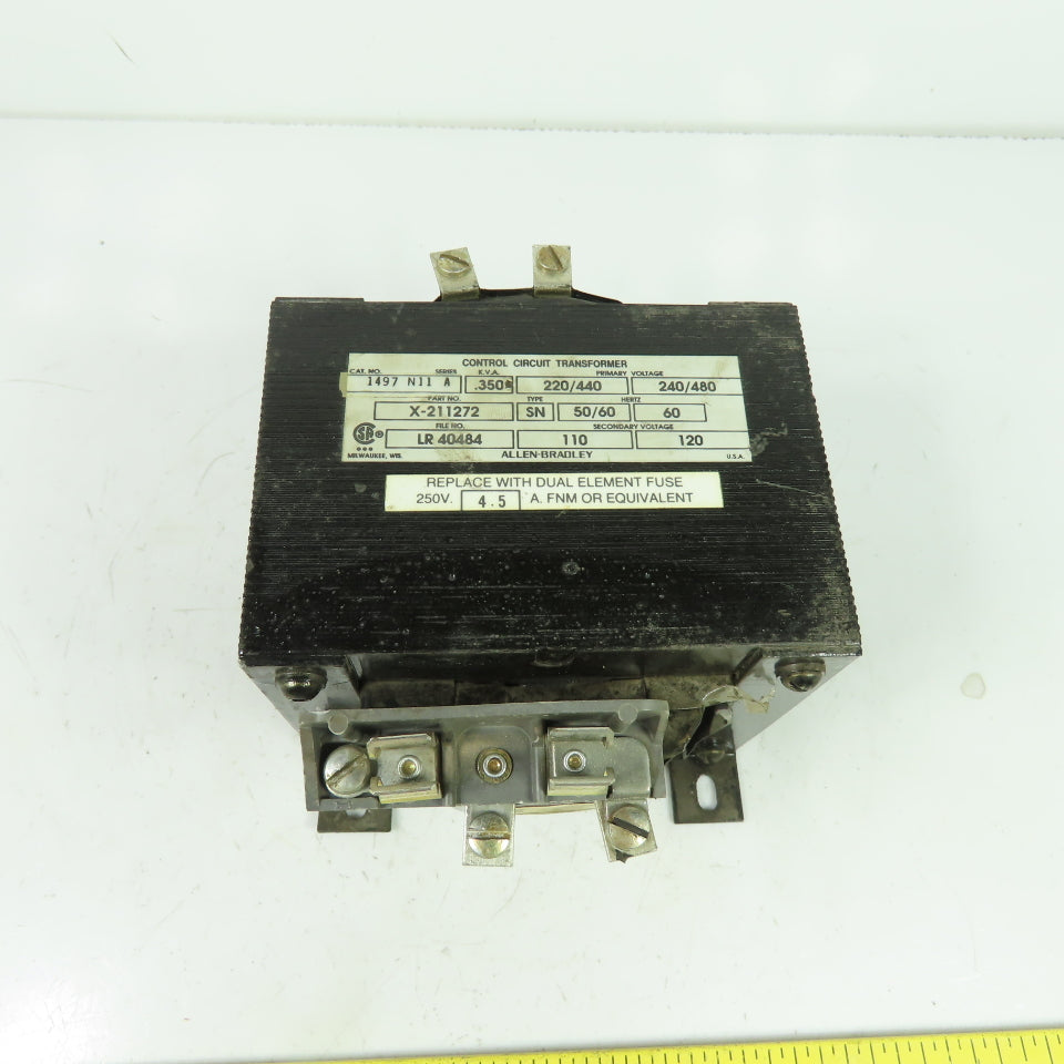 Allen Bradley 1497 N11 Ser A Transformer .350KVA 220/440-240480V Pri 110/120VSec