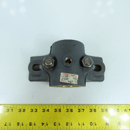 Link Belt 2-1228Z 2-Bolt 1-3/4" Pillow Block Bronze Sleeve Bearing Split Joint
