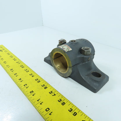 Link Belt 2-1228Z 2-Bolt 1-3/4" Pillow Block Bronze Sleeve Bearing Split Joint