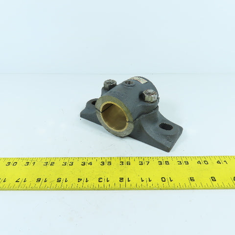 Link Belt 2-1228Z 2-Bolt 1-3/4" Pillow Block Bronze Sleeve Bearing Split Joint