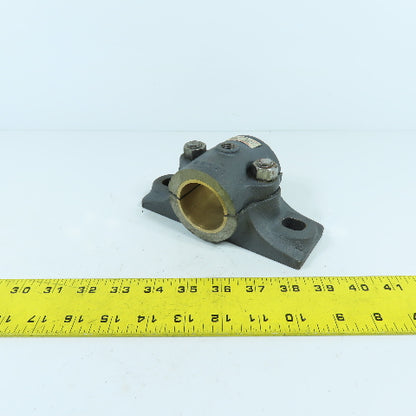 Link Belt 2-1228Z 2-Bolt 1-3/4" Pillow Block Bronze Sleeve Bearing Split Joint
