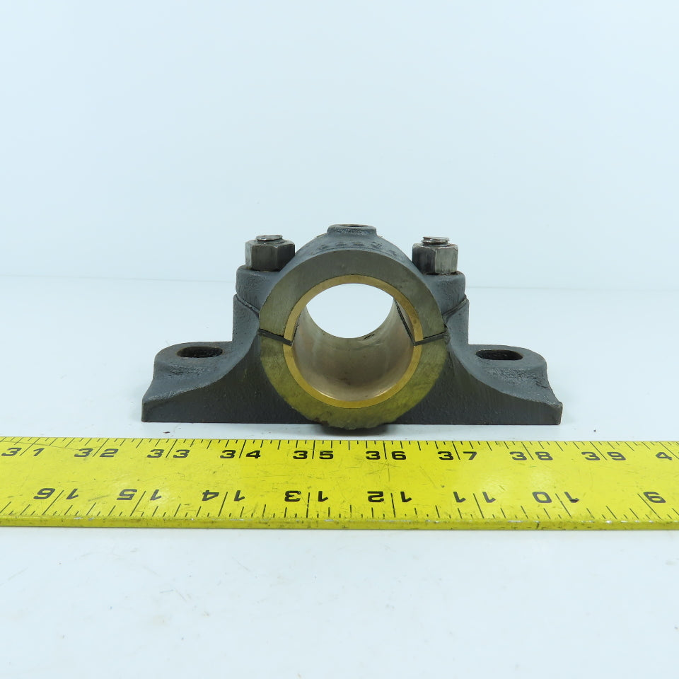Link Belt 2-1228Z 2-Bolt 1-3/4" Pillow Block Bronze Sleeve Bearing Split Joint