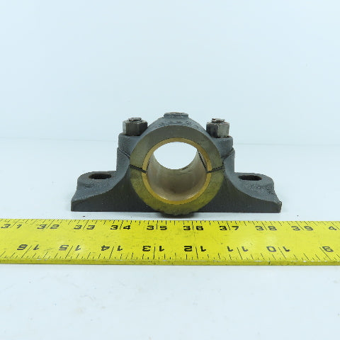 Link Belt 2-1228Z 2-Bolt 1-3/4" Pillow Block Bronze Sleeve Bearing Split Joint