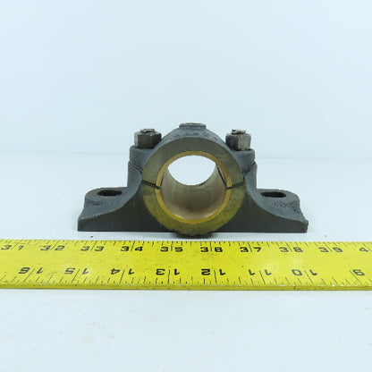 Link Belt 2-1228Z 2-Bolt 1-3/4" Pillow Block Bronze Sleeve Bearing Split Joint