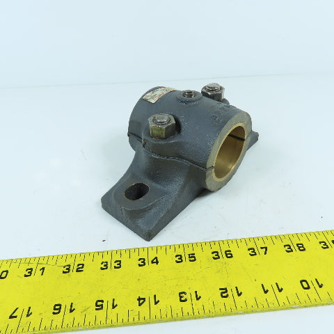 Link Belt 2-1228Z 2-Bolt 1-3/4" Pillow Block Bronze Sleeve Bearing Split Joint