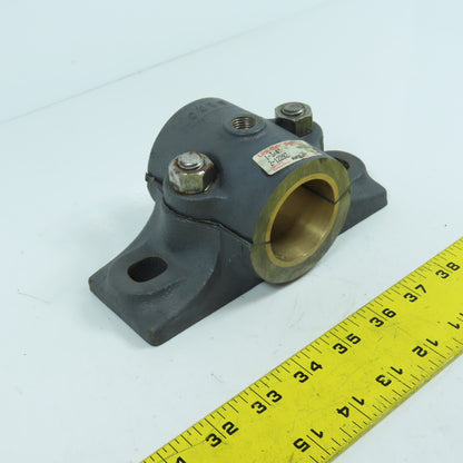 Link Belt 2-1228Z 2-Bolt 1-3/4" Pillow Block Bronze Sleeve Bearing Split Joint